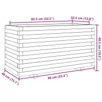 vidaXL Pflanzk&uuml;bel 90x40x49,5 cm Kiefernholz Impr&auml;gniert