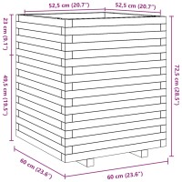 vidaXL Pflanzk&uuml;bel 60x60x72,5 cm Massivholz Kiefer