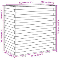 vidaXL Pflanzk&uuml;bel 70x40x72,5 cm Kiefernholz Impr&auml;gniert