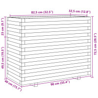 vidaXL Pflanzk&uuml;bel 90x40x72,5 cm Kiefernholz Impr&auml;gniert