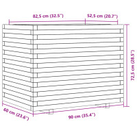 vidaXL Pflanzk&uuml;bel 90x60x72,5 cm Kiefernholz Impr&auml;gniert