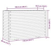 vidaXL Pflanzk&uuml;bel 110x40x72 cm Kiefernholz Impr&auml;gniert