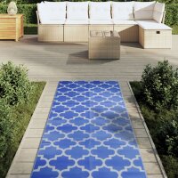 vidaXL Outdoor-Teppich Blau 80x250 cm PP