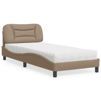 vidaXL Bett mit Matratze Cappuccino-Braun 90x200 cm...