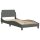 vidaXL Bett mit Matratze Dunkelgrau 80x200 cm Stoff