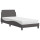 vidaXL Bett mit Matratze Grau 80x200 cm Kunstleder