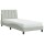 vidaXL Bett mit Matratze Hellgrau 90x200 cm Samt