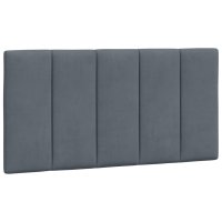 vidaXL Bett mit Matratze Dunkelgrau 100x200 cm Samt