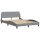 vidaXL Bett mit Matratze Hellgrau 120x200 cm Stoff