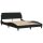 vidaXL Bett mit Matratze Schwarz 140x190 cm Stoff