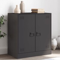 vidaXL Sideboard Schwarz 67x39x73 cm Stahl