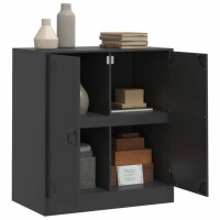 vidaXL Sideboard Schwarz 67x39x73 cm Stahl