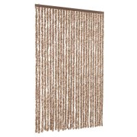 vidaXL Fliegenvorhang Beige und Dunkelbraun 118x220 cm...