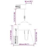 vidaXL Spielturm Massivholz Douglasie