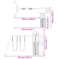 vidaXL Spielturm Massivholz Kiefer