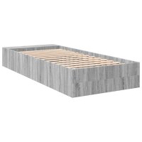 vidaXL Bettgestell Grau Sonoma 100x200 cm Holzwerkstoff