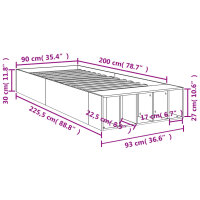 vidaXL Bettgestell Sonoma-Eiche 90x200 cm Holzwerkstoff