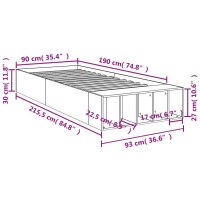 vidaXL Bettgestell R&auml;uchereiche 90x190 cm Holzwerkstoff