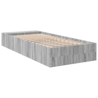 vidaXL Bettgestell Grau Sonoma 75x190 cm Holzwerkstoff