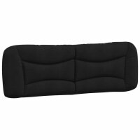 vidaXL Bett mit Matratze Schwarz 160x200 cm Stoff