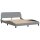 vidaXL Bett mit Matratze Hellgrau 160x200 cm Stoff