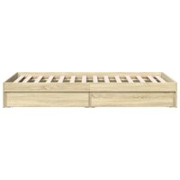 vidaXL Bettgestell mit Schubladen Sonoma-Eiche 90x190 cm Holzwerkstoff