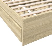 vidaXL Bettgestell mit Schubladen Sonoma-Eiche 90x190 cm Holzwerkstoff