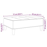 vidaXL Fu&szlig;hocker Hellgrau 77x55x31 cm Samt