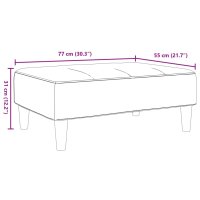 vidaXL Fu&szlig;hocker Gelb 77x55x31 cm Samt