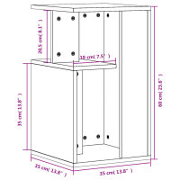 vidaXL Beistelltisch Sonoma-Eiche 35x35x60 cm Holzwerkstoff