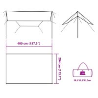 vidaXL Tarp Gr&uuml;n 400x294 cm Wasserdicht