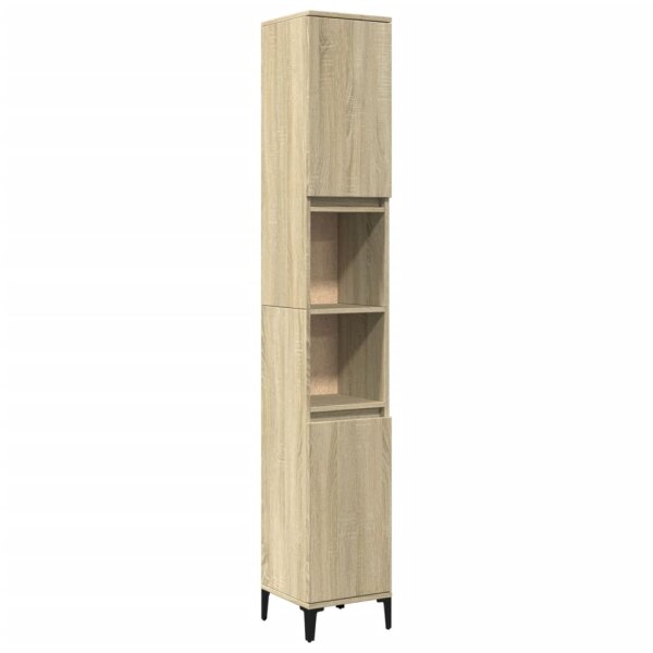 vidaXL Badschrank Sonoma-Eiche 30x30x190 cm Holzwerkstoff