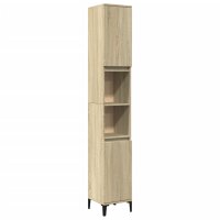 vidaXL Badschrank Sonoma-Eiche 30x30x190 cm Holzwerkstoff