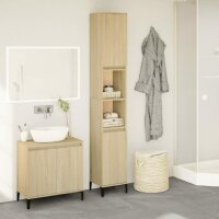 vidaXL Badschrank Sonoma-Eiche 30x30x190 cm Holzwerkstoff