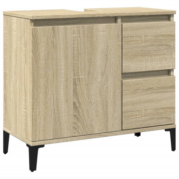 vidaXL Badschrank Sonoma-Eiche 65x33x60 cm Holzwerkstoff