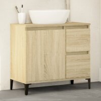 vidaXL Badschrank Sonoma-Eiche 65x33x60 cm Holzwerkstoff