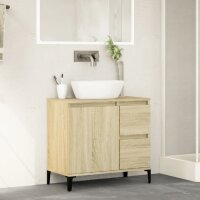 vidaXL Badschrank Sonoma-Eiche 65x33x60 cm Holzwerkstoff