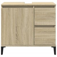 vidaXL Badschrank Sonoma-Eiche 65x33x60 cm Holzwerkstoff