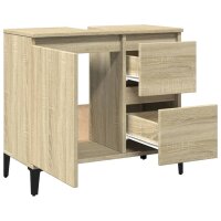 vidaXL Badschrank Sonoma-Eiche 65x33x60 cm Holzwerkstoff