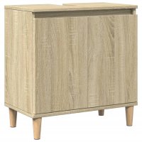 vidaXL Waschbeckenunterschrank Sonoma-Eiche 58x33x60 cm...