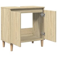 vidaXL Waschbeckenunterschrank Sonoma-Eiche 58x33x60 cm Holzwerkstoff