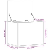 vidaXL Truhe Betongrau 60x42x46 cm Holzwerkstoff