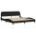 vidaXL Bett mit Matratze Schwarz 180x200 cm Stoff