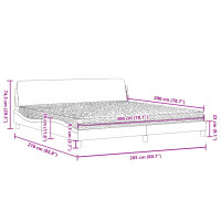 vidaXL Bett mit Matratze Dunkelgrau 200x200 cm Stoff