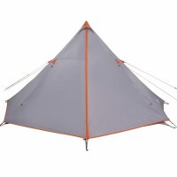 vidaXL Tipi-Familienzelt 8 Personen Grau und Orange Wasserdicht