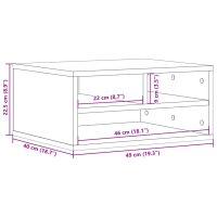 vidaXL Druckerst&auml;nder Sonoma-Eiche 49x40x22,5 cm Holzwerkstoff