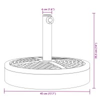 vidaXL Sonnenschirmst&auml;nder f&uuml;r &Oslash;38/48 mm Mast 25 kg Rund