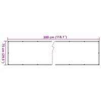 vidaXL Garten-Sichtschutz Leistenstein-Optik Grau 300x75 cm PVC