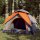 vidaXL Kuppel-Campingzelt 3 Personen Grau und Orange Quick Release