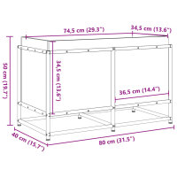 vidaXL Pflanzk&uuml;bel Wachsbraun 80x40x50 cm Massivholz Kiefer